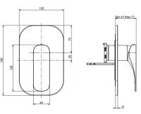 Fima - carlo frattini Quad смеситель для ванны/душа F3729X1 схема 1
