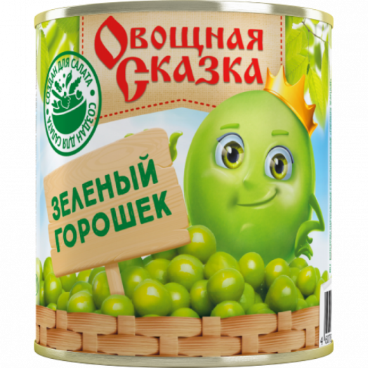 Горошек зел. Овощная Сказка ГОСТ 310г