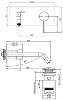 Fima - carlo frattini Spillo steel смеситель для раковины F3081LX5INOX схема 1