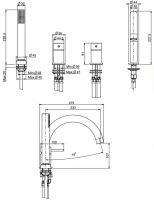 Смеситель для ванны и душа Fima - carlo frattini Spillo steel F3074INOX схема 1