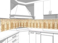 Фартук для кухни -  Чертеж архитектора | интерьерные наклейки