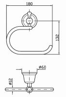 Zucchetti Delfi держатель для туалетной бумаги ZAC230 схема 1