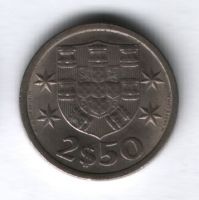 2,5 эскудо 1964 года Португалия AUNC