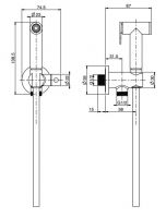 Смеситель с гигиеническим душем Fima - carlo frattini Spillo Steel F2952INOX схема 1