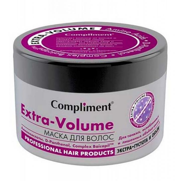 Маска д/волос Compliment 500мл Extra Volume D-panthenol с аминокислотами