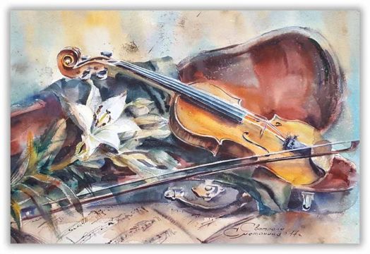 Скрипка и лилия