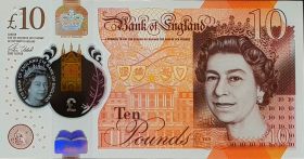 Великобритания - 10 фунтов 2016 (2017 год) "Джейн Остин" - полимер пластик UNC
