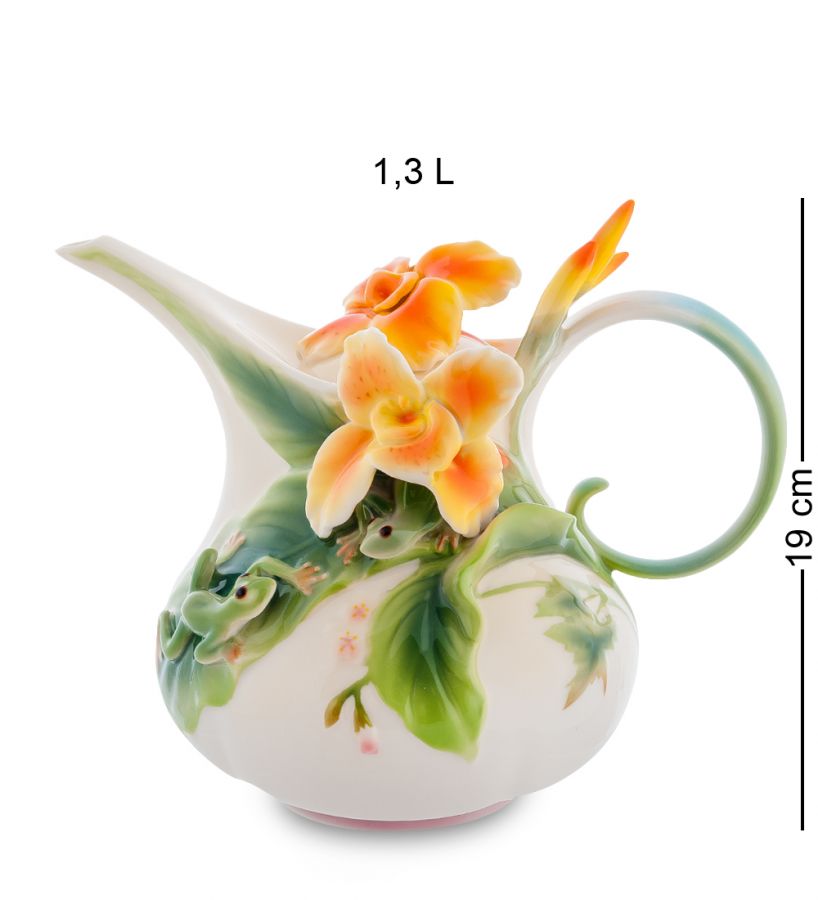 Заварочный чайник "Лягушки и цветы канны" (FM-82/1)