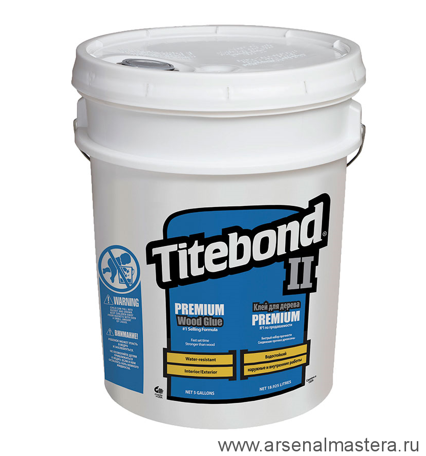 Titebond II Premium Wood Glue - 5 Gallon, 5007 (Franklin International)