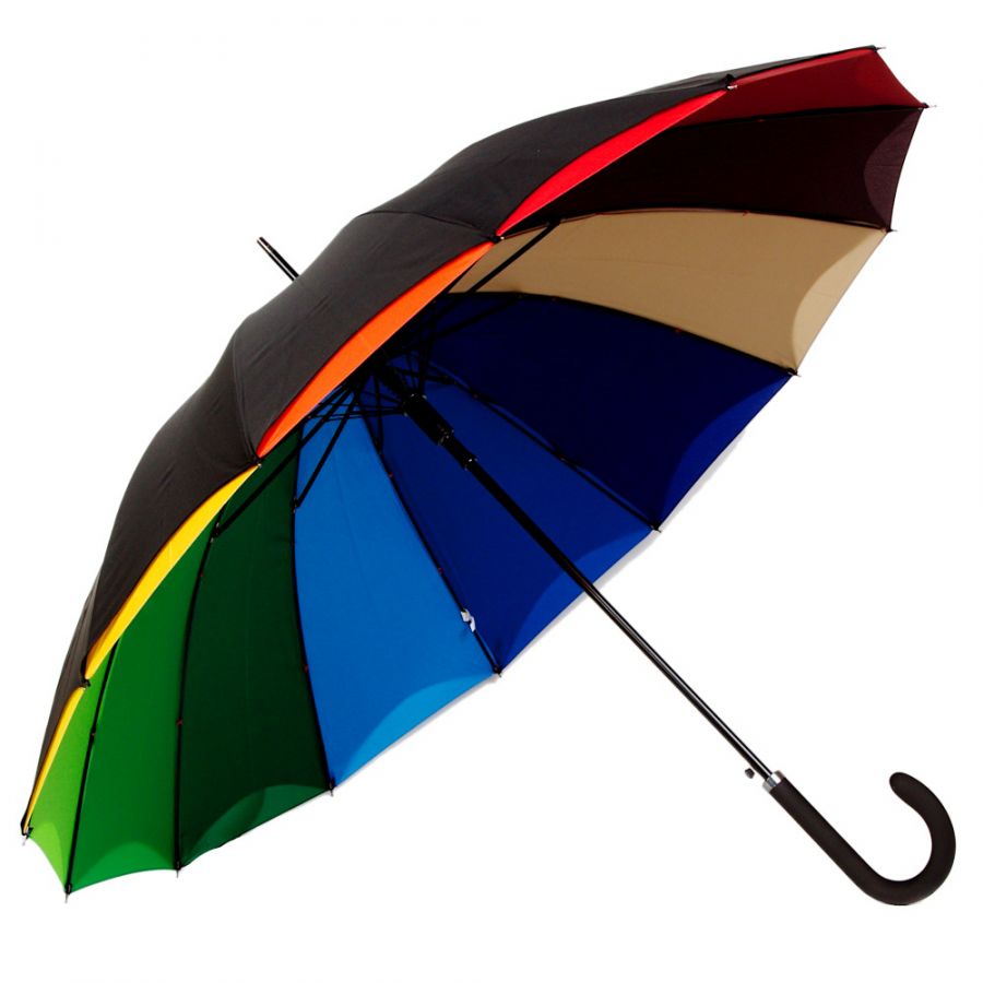 Зонт-трость Guy De Jean 6397-LA Rainbow Noir long