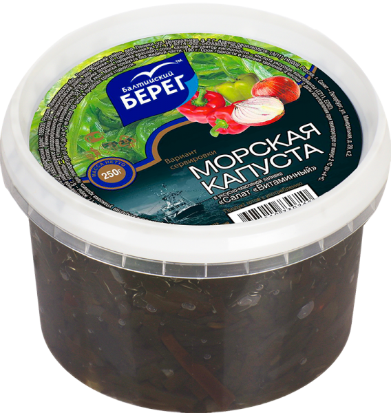 Салат из морской капусты 250г балтийский берег