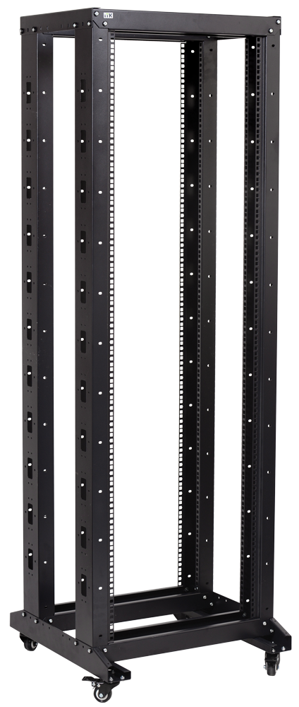 ITK 19" двухрамная стойка, 42U, 600x600, на роликах, черная