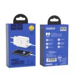 Сетевое зарядное устройство Hoco C62A + кабель USB-Type-C, 2xUSB, белый