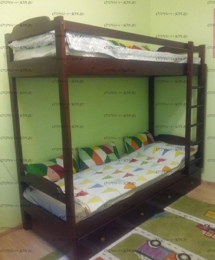 Кровать двухъярусная Антошка с ящиками