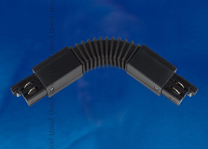 Соединитель для шинопроводов 3-фазный гибкий Uniel черный UBX-A24 BLACK 1 POLYBAG