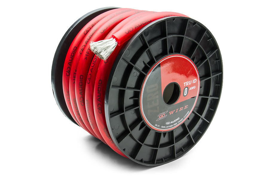Силовой кабель красный DD Z-wire 0Ga RED