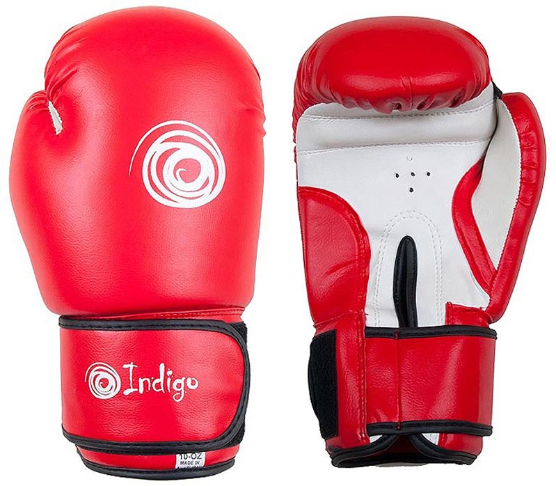 Перчатки боксерские INDIGO PS-799 красные