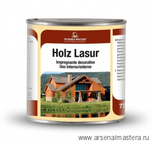 Пропитка антисептическая Holz Lasur  750 мл цв. 101 серый  Borma RNAT3611-7