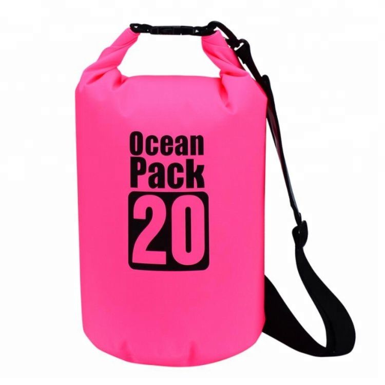 Водонепроницаемая Сумка-Мешок Ocean Pack, 20 L, Цвет Розовый