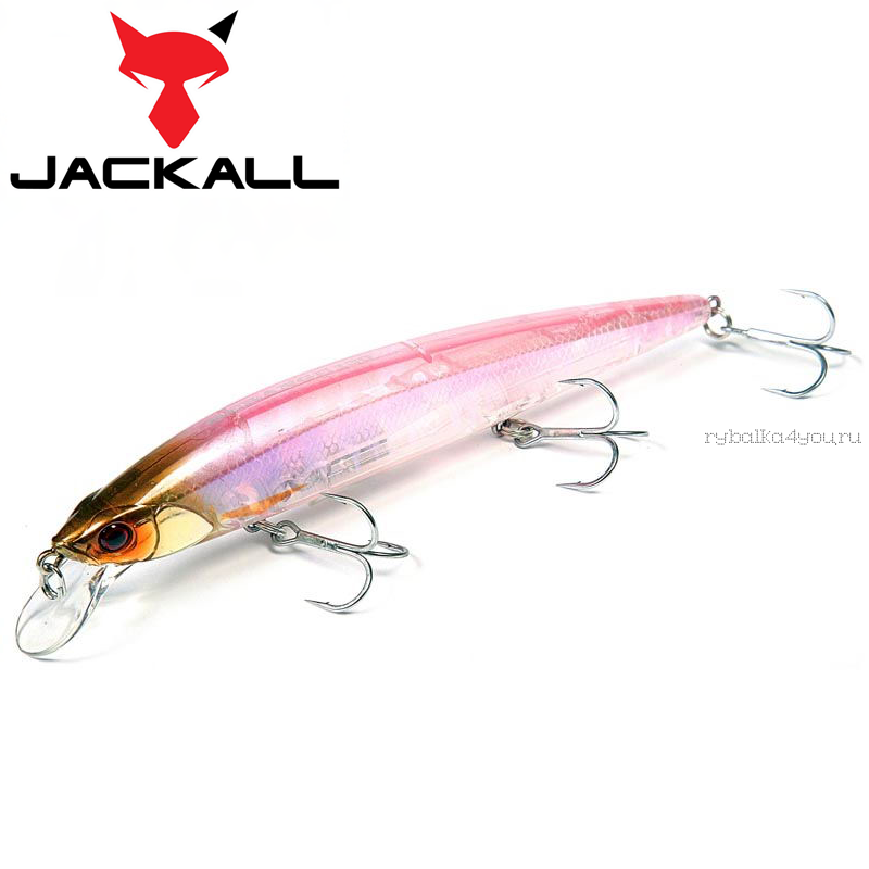 Воблер Jackall Rerange 130SP 130 мм / 21,5 гр / Заглубление: 1,5 - 2 м / цвет: sexy clear pink