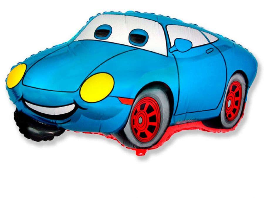 Шар фольга Фигура Машина Тачка синяя G36 с гелием