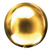 Шар фольга без рисунка Сфера 3D 20" Золото 1 шт