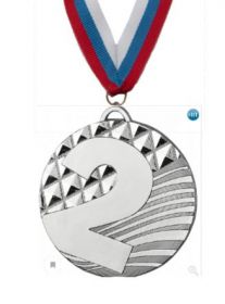 Медаль Атланта наградная с лентой 2 место 50 мм
