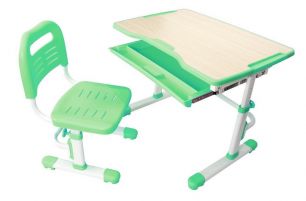 Комплект парта + стул трансформеры Vivo green