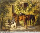 1505. Horses at the Porch
