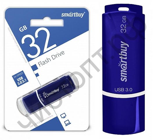 флэш-карта USB 3.0 Smartbuy 32GB Crown Blue