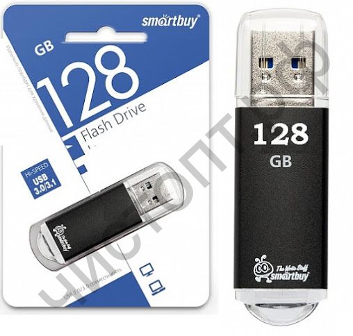 флэш-карта USB 3.0 Smartbuy 128GB V-Cut Black