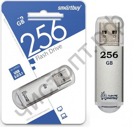 флэш-карта USB 3.0 Smartbuy 256 GB V-Cut Silver
