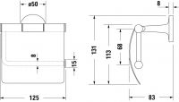 Duravit  Starck T 9940 Держатель для туалетной бумаги схема 2