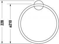 Duravit  Starck T 9947 Кольцо для полотенец схема 2