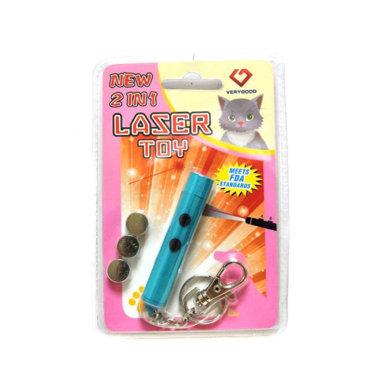 Игрушка Для Кошек Со Светящимся LED-Лучом Laser Toy, Цвет Бирюзовый