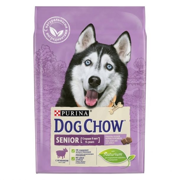Корм сухой PURINA DOG CHOW SENIOR для пожилых собак всех пород с ягненком 14кг