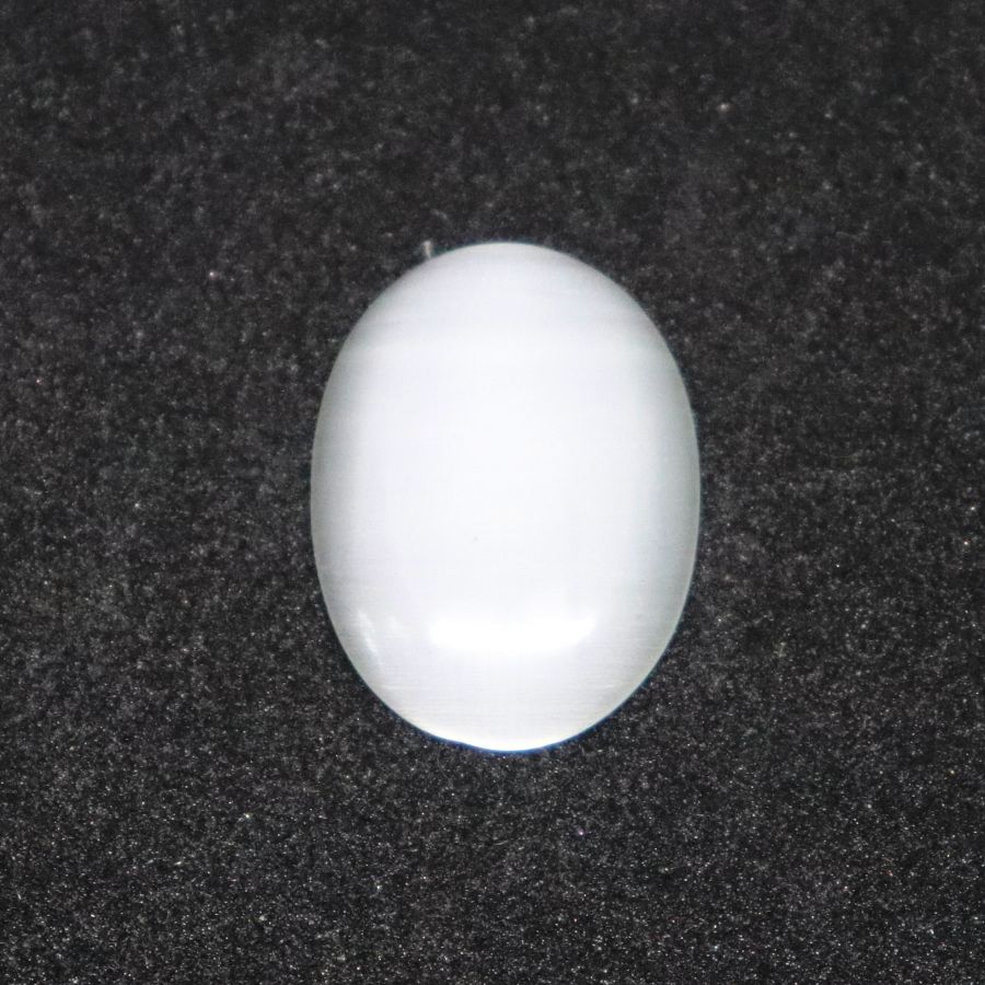 Кабошон, Кошачий глаз искусственный, 25*18 мм, белый, 1 шт/упак