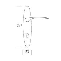 Ручка на планке Salice Paolo Flap 6111 схема