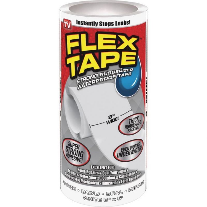 Сверхсильная Клейкая Лента Flex Tape, 20х150 См, Цвет Белый