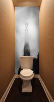 Фотообои в туалет - Дорога сквозь облака магазин Интерьерные наклейки