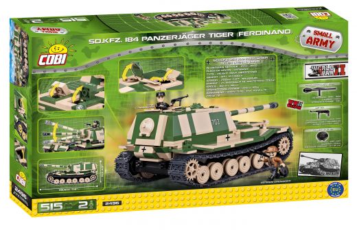 Конструктор COBI Armia 515 эл. SDKFZ 184 Panzerjager II 2496