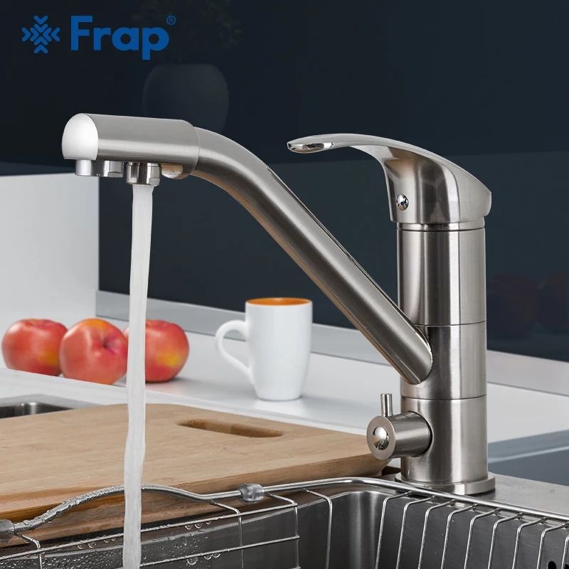 Смеситель для кухни со встроенным фильтром (краном) под питьевую воду FRAP H21-5 F4321-5