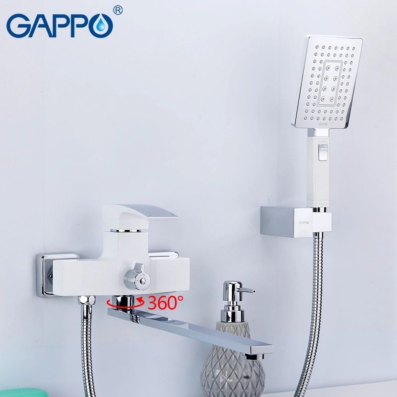 Gappo Jacob G2207-7 Смеситель для ванны (белый/хром)