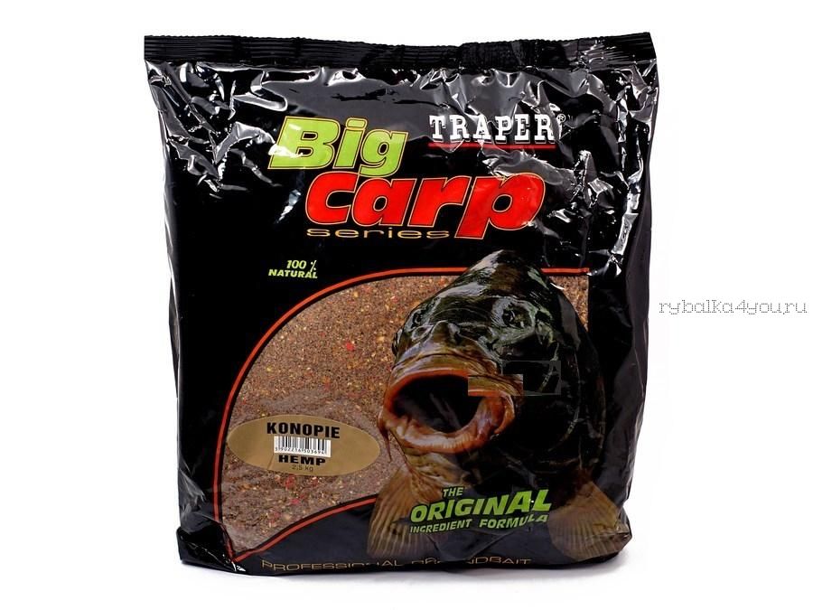 Прикормка Traper Big Carp Konopie (Прикормка Traper Конопля) 2,5 кг