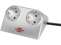 Удлинитель Brennenstuhl Desktop-Power 2 розетки; 1,8 метра; кабель H05VV-F 3G1,5; серый (1153540)