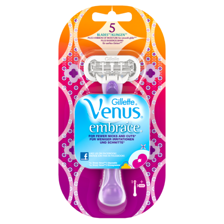 Бритва VENUS Embrace  с 1 смен.кас. Молод. дизайн