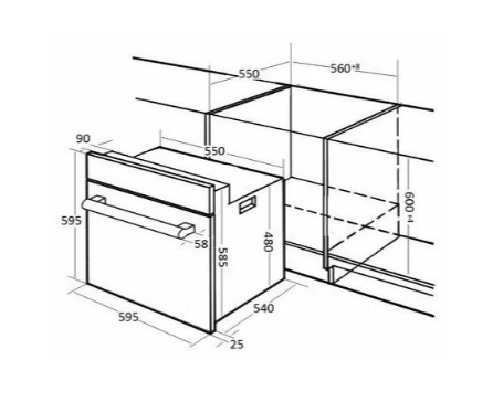 Духовой шкаф газовый kuppersberg hgg 663 w