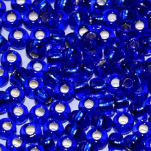 Бисер чешский 67300 синий прозрачный серебряная середина Preciosa 1 сорт