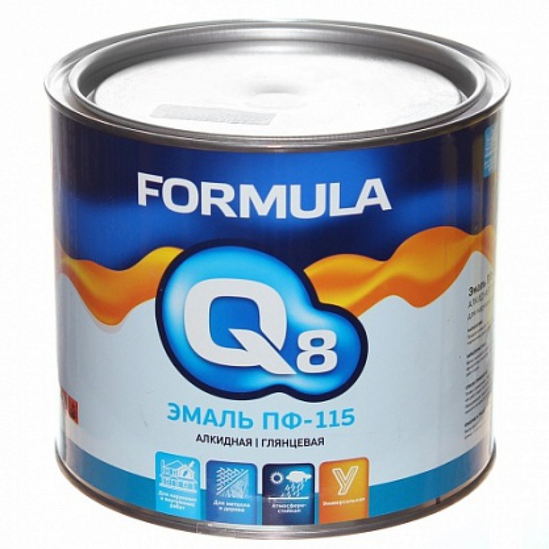 Formula Q8 Эмаль ПФ-115 алкидная коричневая 0,9кг