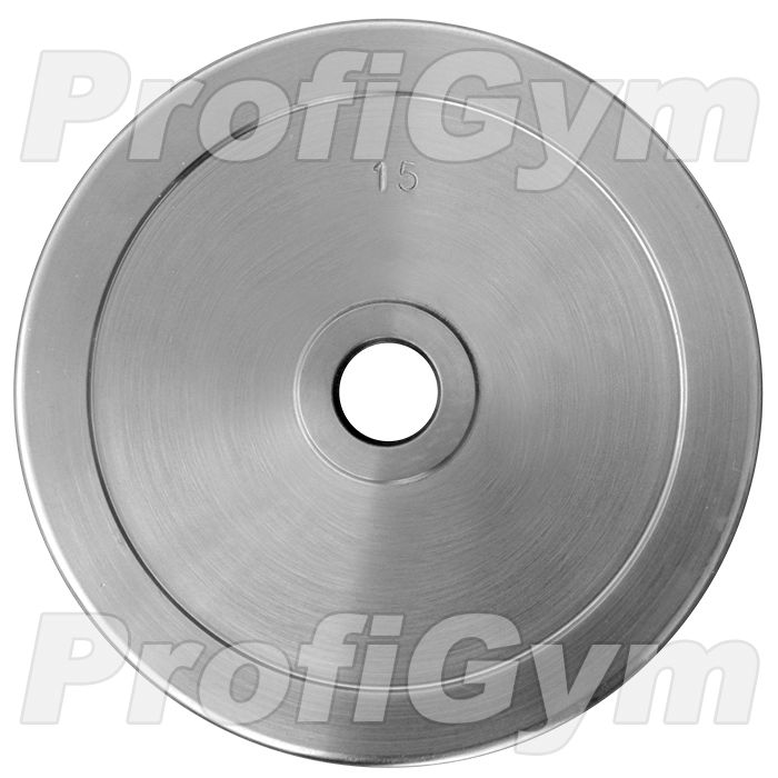Диск хромированный «ProfiGym» 15 кг посадочный диаметр 26 мм